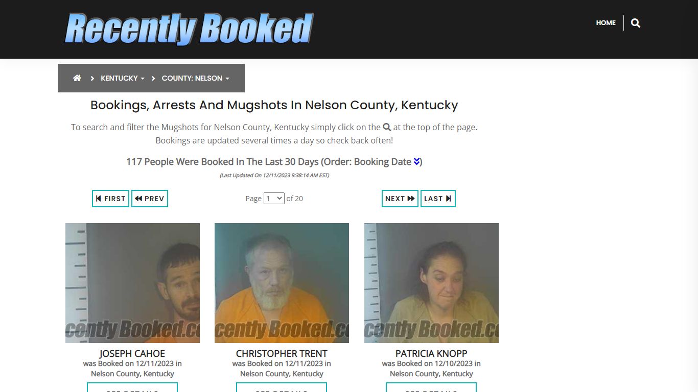 Bookings, Arrests and Mugshots in Nelson County, Kentucky